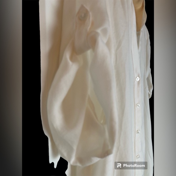 Express Sheer Button Down Top - Picture 3 of 7